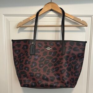 Coach Leopard Print Tote Bag